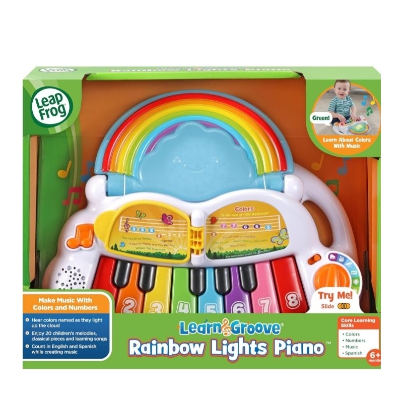 กล่องชำรุด ของเล่นเสริมพัฒนาการ  LeapFrog Learn and Groove Rainbow Lights Piano, Multicolor