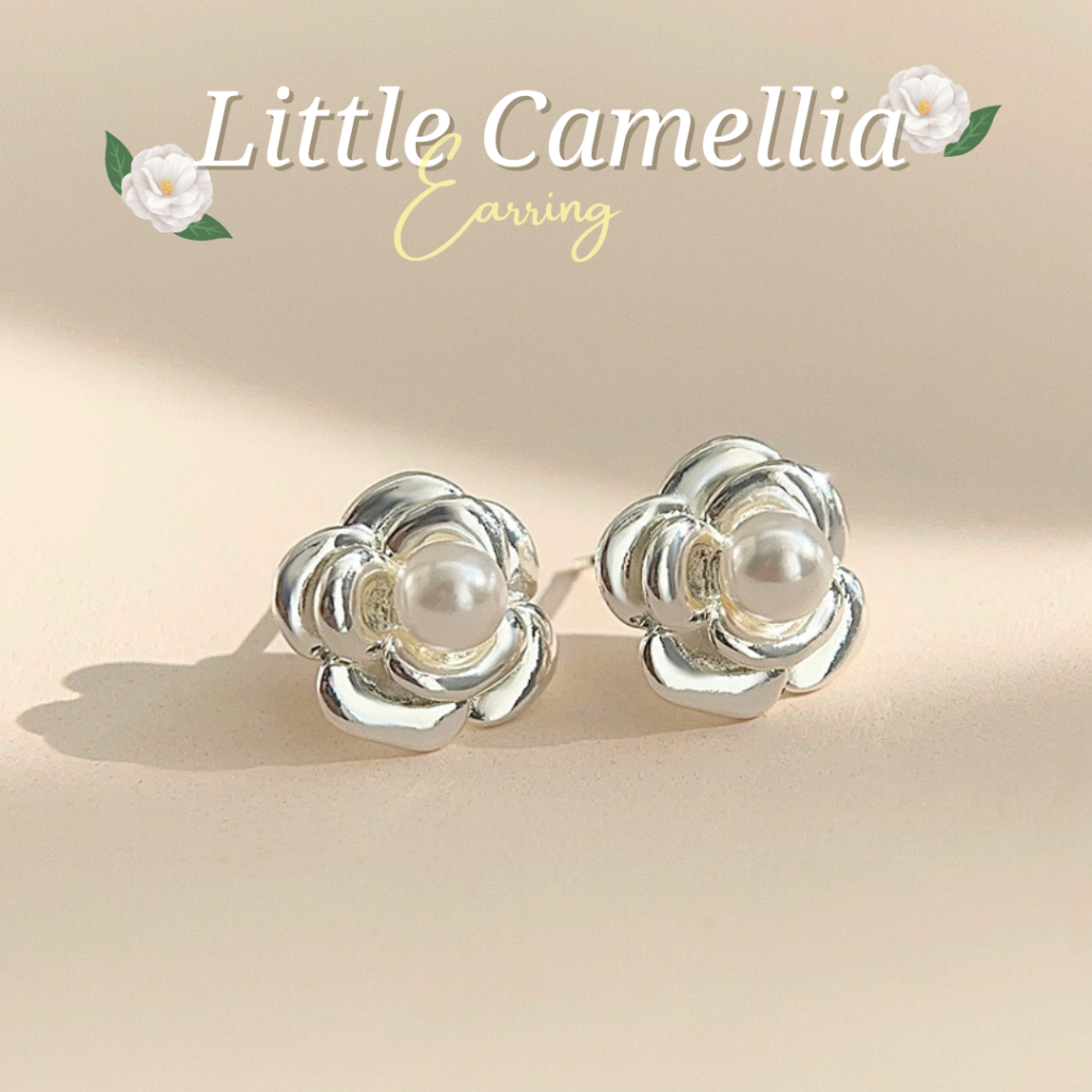 🌻Little Camellia 🎀✨ต่างหูออกงาน ดอกคามิเลีย ต่างหูสไตล์คุณหนู Glamandglow.bkk