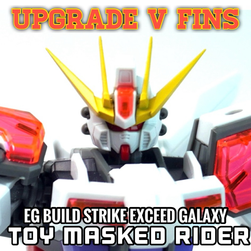 🟨UPGRADE 3d Print เขา V FINS สำหรับ EG BUILD STRIKE EXCEED GALAXY
