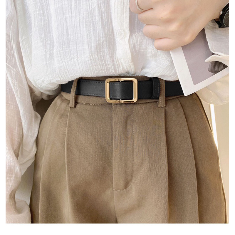 [พร้อมส่ง]💚เข็มขัดหัวสี่เหลี่ยม💚เข็มขัดหัวแฟชั่นเกาหลี​M942