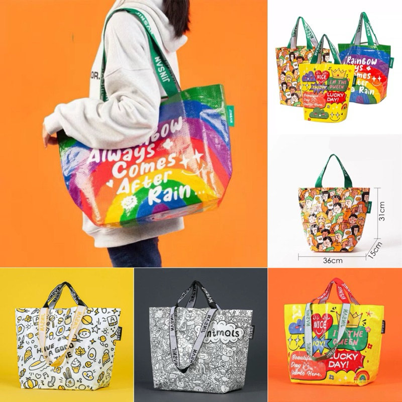 BIBLEEBOX ถุงช้อปปิ้ง Shopper Bag กระเป๋ากระสอบ เน้นมีประโยชน์ใช้สอย (อ่านรายละเอียดเพิ่มเติมก่อนสั่งซื้อค่ะ)