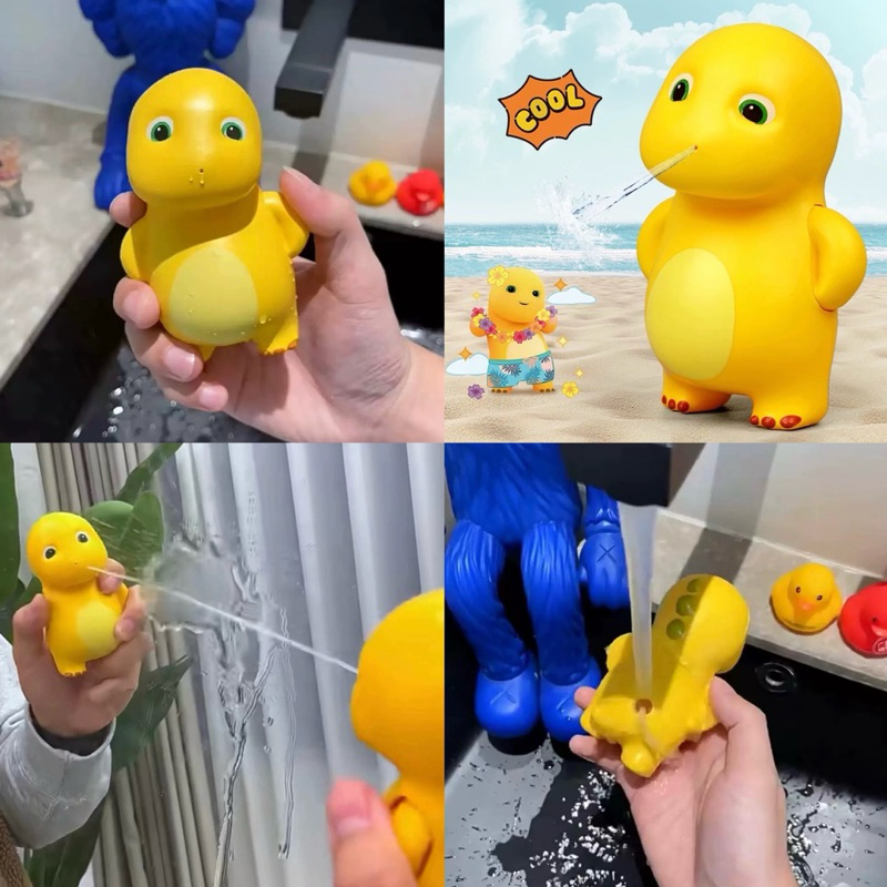 พร้อมส่ง มังกรนม พ่นน้ำ Little Milk Dinosaur ไดโนเสาร์สีเหลือง Squishy สกุชชี่ Toy water gun สงกรานต์ Cute Dragon 87001