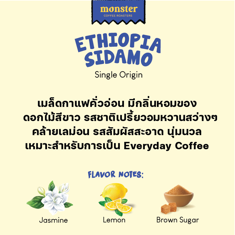 Monster Coffee Roaster เมล็ดกาแฟ Ethiopia Sidamo (Washed Process) รูปที่ 8