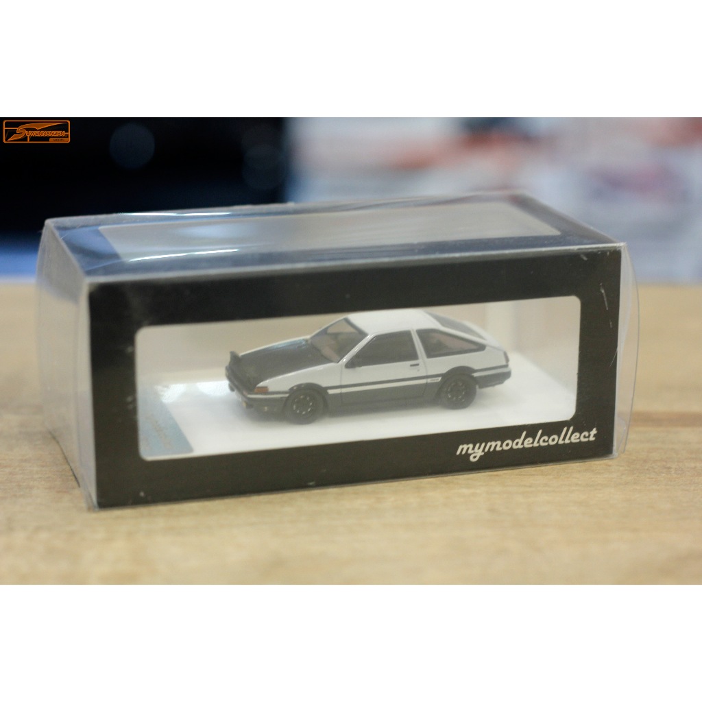 Mymodelcollect 1/64 Toyota AE86 Initial D White/Carbon