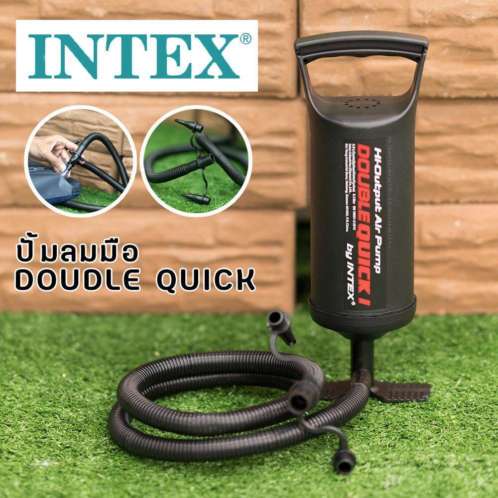MeeMeeBaBy Intex ที่สูบลมเทอร์โบรุ่น Double Quick มีหัวสำหรับใช้งาน 3หัวน้ำหนักเบา พกพาสะดวก มีกล่อง