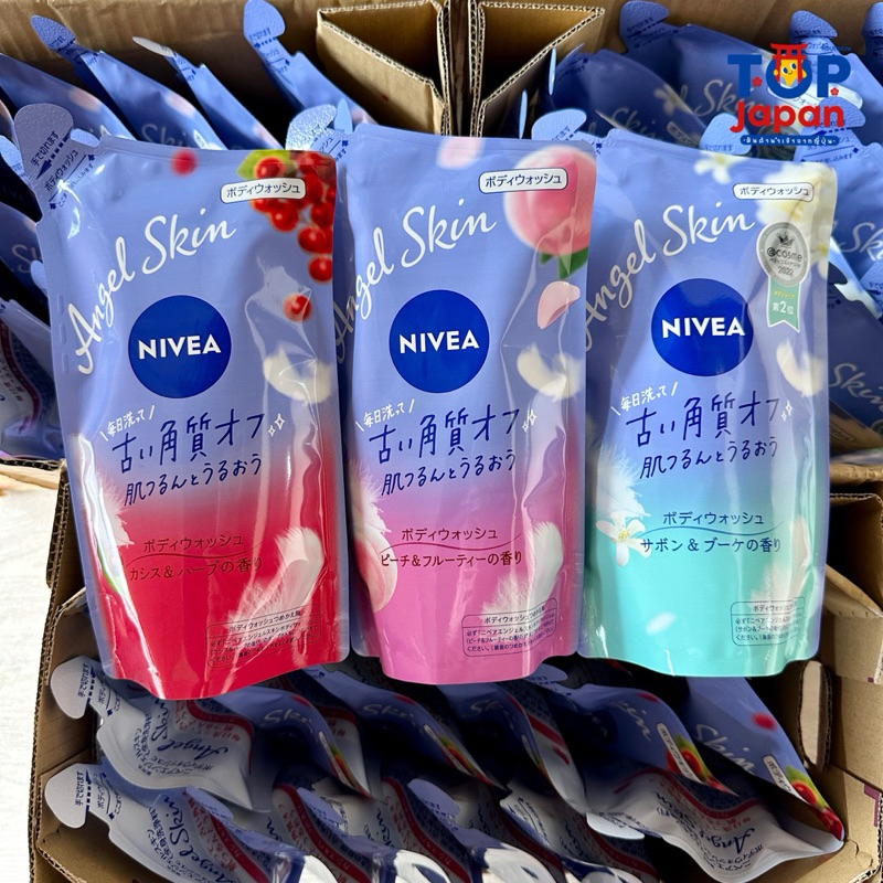 🎌ญี่ปุ่นแท้💯%  🚚พร้อมส่ง   🛁 Nivea Angle Skin Body Wash Refill 360ml. ถุงเติมครีมอาบน้ำนีเวีย กลิ่นหอม