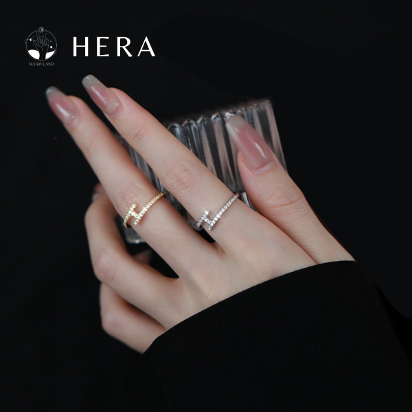 MNL💗แหวน HERA นางพญาทรงอำนาจ เครื่องประดับแฟชั่น เงินแท้ ผู้หญิง ไม่ลอกดำ สไตล์มินิมอล เกาหลี น่ารัก แต่งงาน วันเกิด