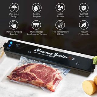 เครื่องซีลสูญญากาศ Mini Vacuum Sealer 220V สีดำ พร้อมส่ง #C0…