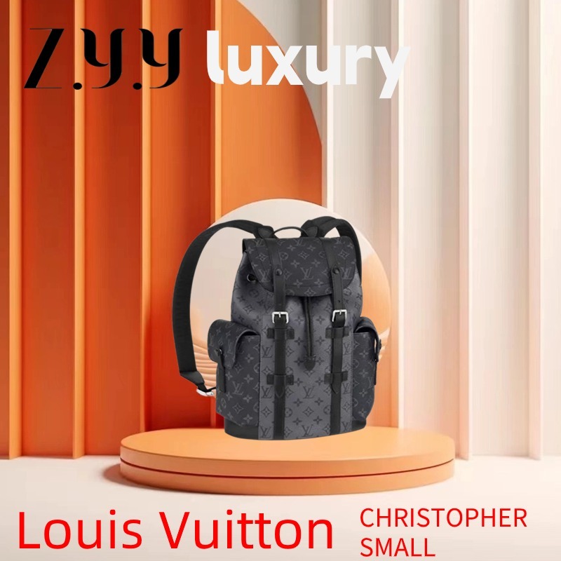 New Hot sales ราคาพิเศษ Ready Stock LOUIS VUITTON CHRISTOPHER SMALL BACKPACK LV BAG กระเป๋าเป้ผู้ชาย
