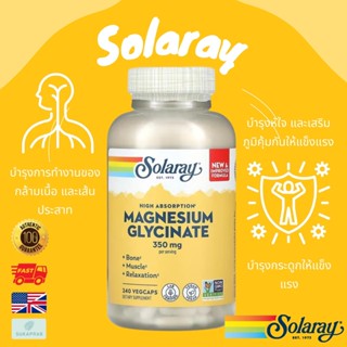 พร้อมส่ง Solaray Magnesium Glycinate High Absorption 350 mg …
