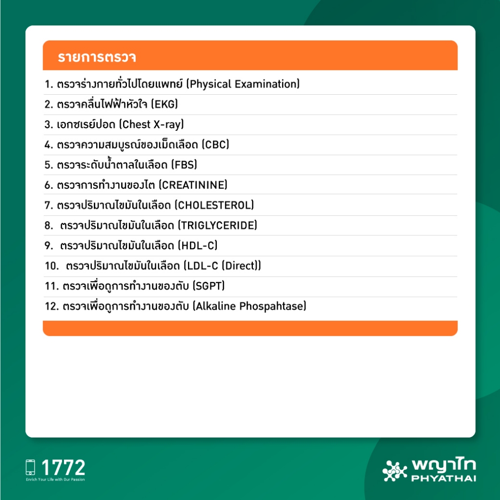 [E-Coupon] พญาไท 3 - ตรวจคัดกรอง โรคหลอดเลือดสมอง 12 รายการตรวจ