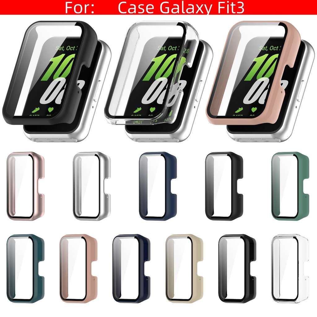 เคส Samsung Galaxy Fit 3 case กระจกนิรภัย เคสกระจก และเคส สําหรับ Samsung Galaxy Fit3 Smart Watch เค