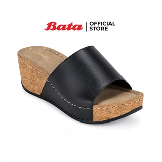*Best Seller* Bata LADIES'HEELS รองเท้าส้นตึก WEDGE แบบสวม สูง 3 นิ้ว สีชมพู รหัส 7615529 / สีดำ รหัส 7616529