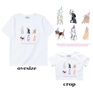 Resign studio เสื้อยืด Crop & Oversize - Great friends