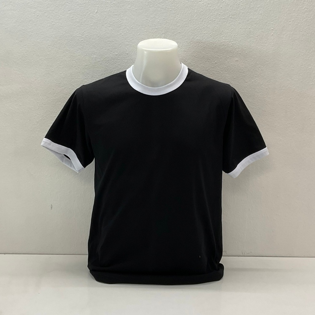 เสื้อคอกลมกุ๊นคอกุ๊นแขนผ้าคอตตอน
