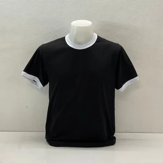 เสื้อคอกลมกุ๊นคอกุ๊นแขนผ้าคอตตอน