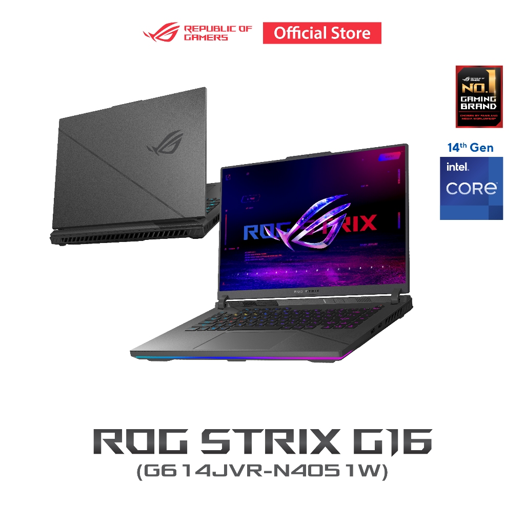ASUS ROG Strix G16 2024 (G614JVR-N4051W),gaming laptop, 16" 2.5K, IntelCore i9-14900HX, NVIDIA GeFor