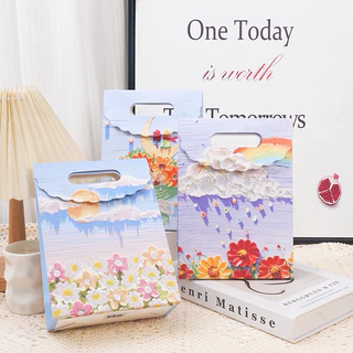 A021 พร้อมส่ง!(ขั้นต่ำ5ใบ คละลายได้)ถุงของขวัญมีตัวแปะปิดปากถุง ใส่ของขวัญ ของชำร่วย ของรับไหว้ ของฝาก น่ารักมากก