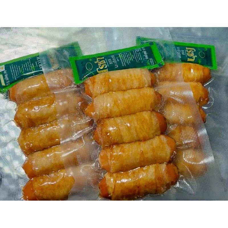 โรตีพันไส้กรอกไก่หนังกรอบ ฮาลาล มุสลิมผลิต โรตีม้วนไส้กรอก #โรตีพันไส้กรอก