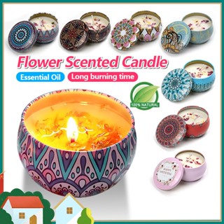 🔥 10กลิ่นดอกไม้ สั่งเยอะจะมีราคาส่ง🔥 พร้อมกล่อง เทียนหอมไขถั…