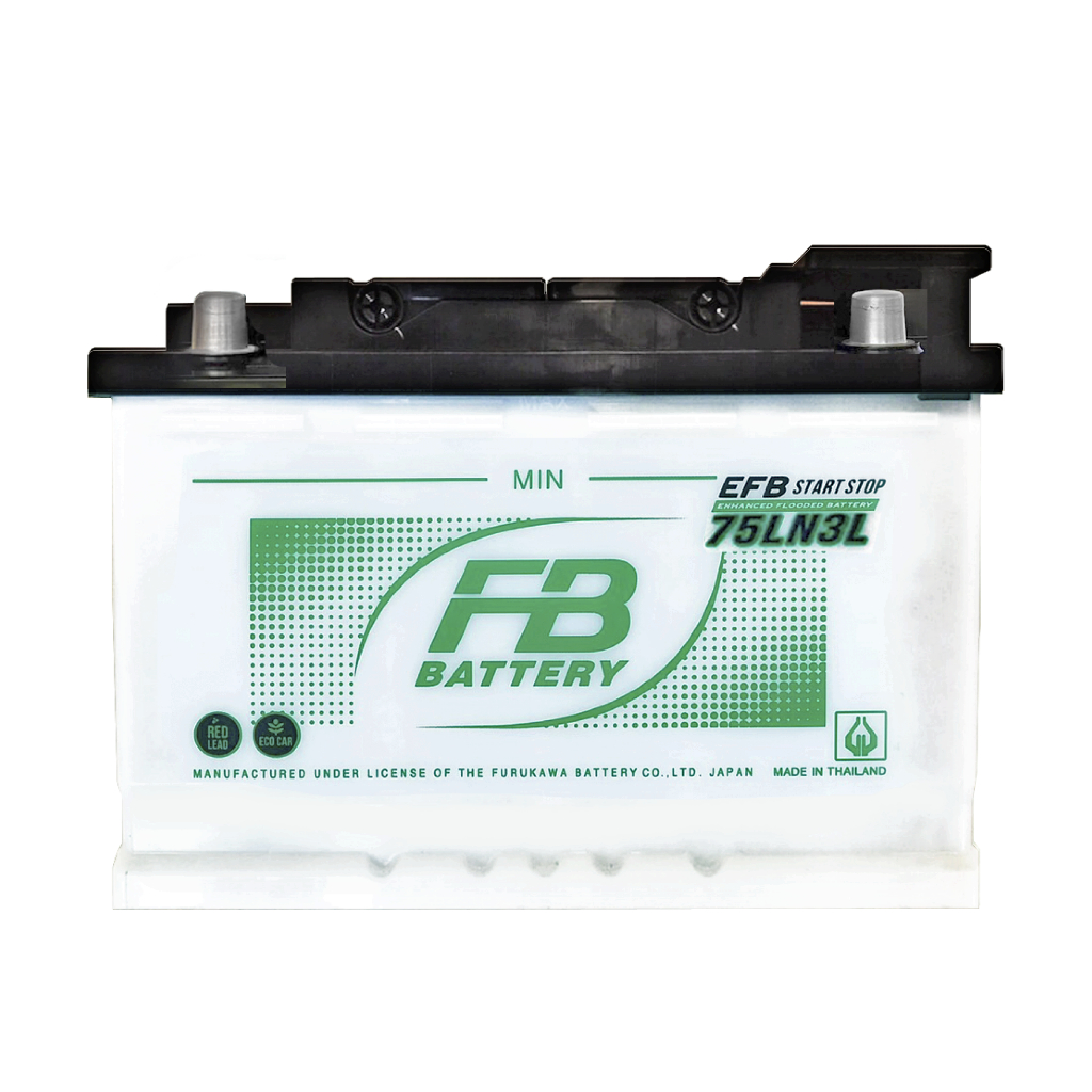 แบตเตอรี่รถยนต์ เอฟบี (FB Battery)รุ่นEFB75LN3 ขนาด 75 แอมป์