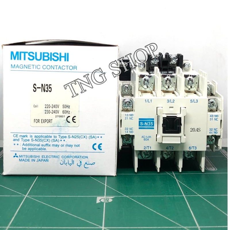 S-N35 SN35 lth=60A 220VAC ยี่ห้อ MITSUBISHI แมกเนติก คอนแทคเตอร์ MAGNETIC CONTACTOR พร้อมส่ง(ของใหม่)