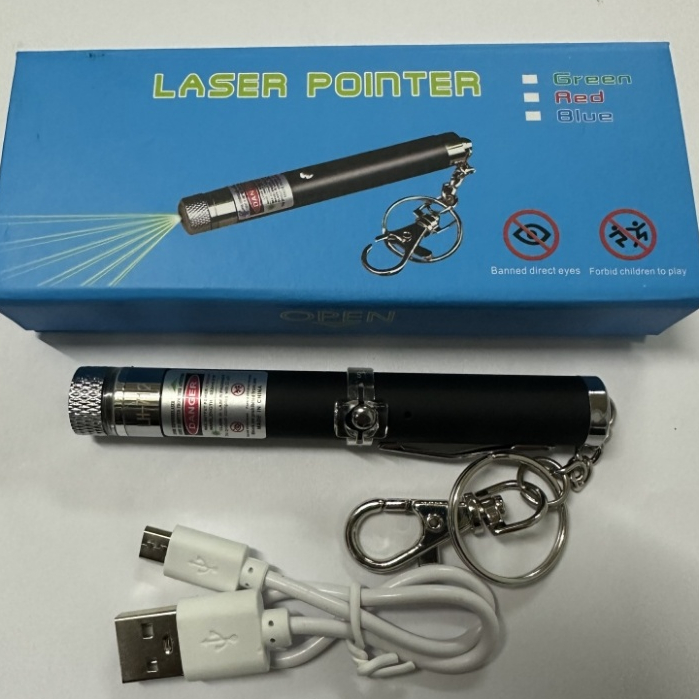 ถูกสุดเลเซอร์ ขนาดพกพา ชาร์จผ่าน USB เเสงสีเขียว สุดเท่ห์712-G