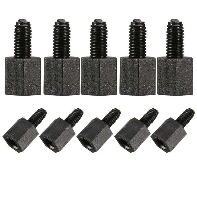 Black Screw Nylon Plastic Nut M3x6+6 น็อตพลาสติก รองเมนบอร์ด (10 PCS) - รูปที่ 7