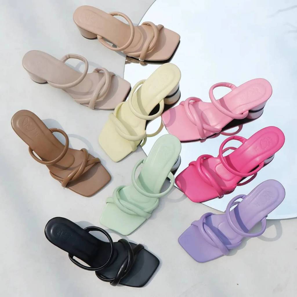 พร้อมส่ง! Bunnie Brand รองเท้าส้นสูง 1.6 นิ้ว รุ่น กาแนส (ใส่สบาย) 