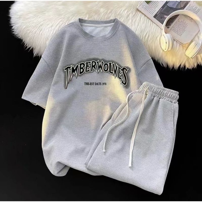 ⚡️ พร้อมส่ง⚡️ทีเชิร์ต (เสื้อ+กางเกงขาสั้น) คอกลม ผู้ชาย สไตค์ เกาหลี สวมใส่สบาย เนื้อผ้าอย่างดี