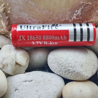 ถ่านชาร์จ หัวนูน สีแดง JX 18650 8800 mAh 3.7v Li-ion
