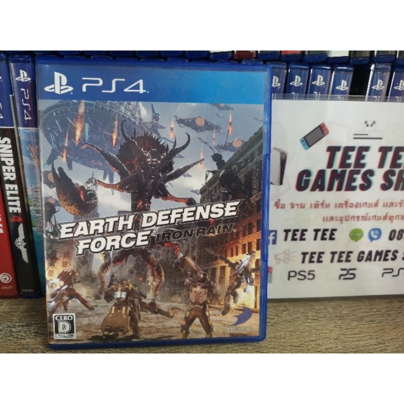 Earth defense​ force​ iron rain ps4 แผ่น​มือสอง ข้างในเกมส์​เป็น​ภาษาอังกฤษ​ โซน​2​