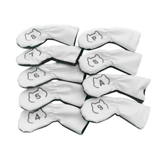 [11GOLF] Golf irons head cover (4 5 6 7 8 9 A S P) สีขาวดำ แ…