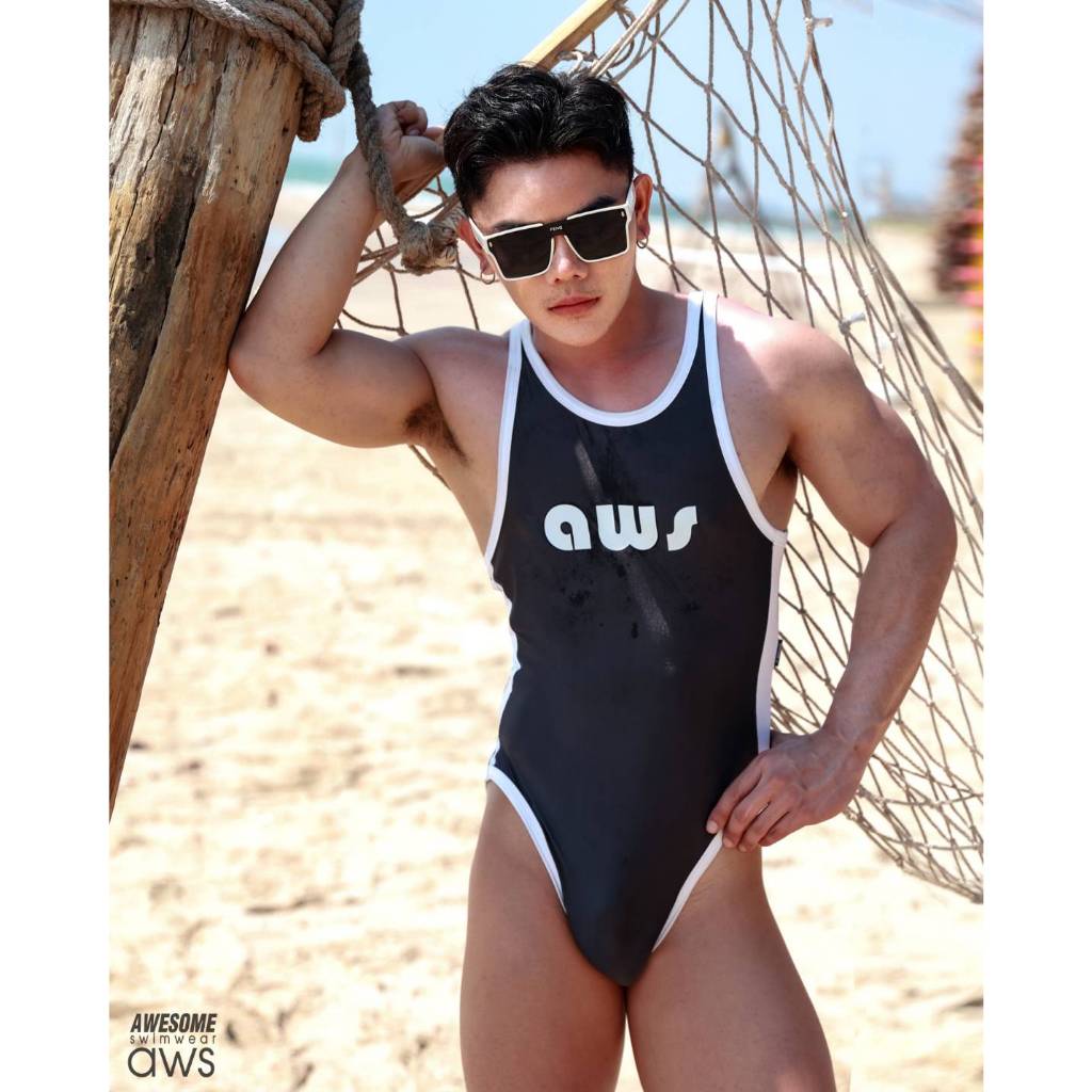 SW407 men's bodysuit swimwear ชุดว่ายน้ำบอดี้สูทชาย Awesome sport