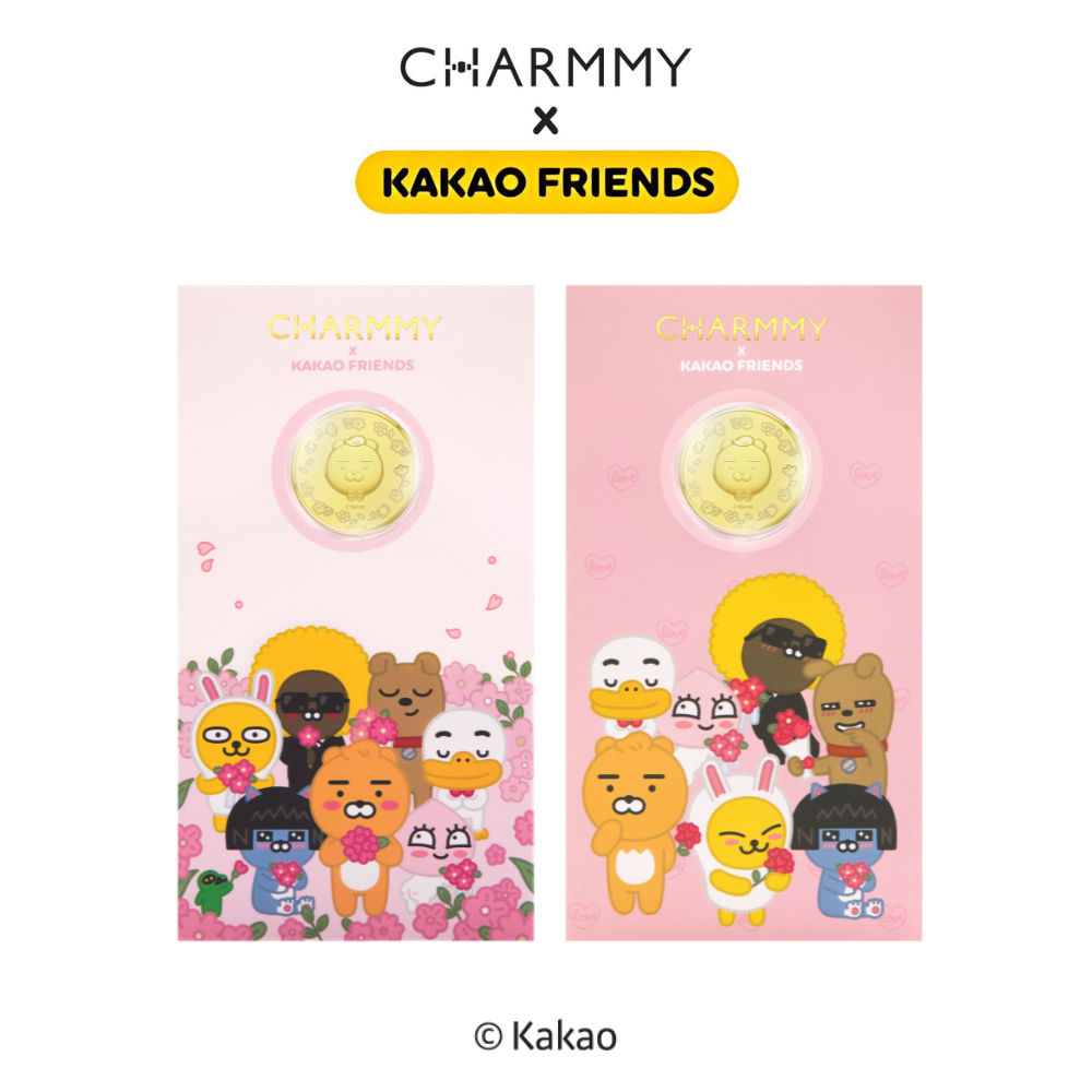 NGG CHARMMY Kakao Friends 999 Gold Sheet แผ่นทองคำแท้ 99.9% ลิขสิทธิ์ Kakao Friends