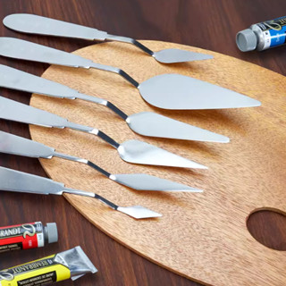 A2-Vangao เกรียงสแตนเลสทั้งด้าม 20 แบบ สำหรับผสมสี หรือปาดสี