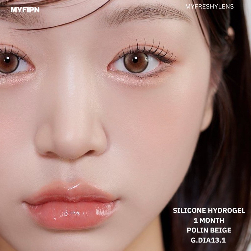 MYFiPN รุ่น polin สี beige คอนแทคเลนส์เกาหลีรายเดือน