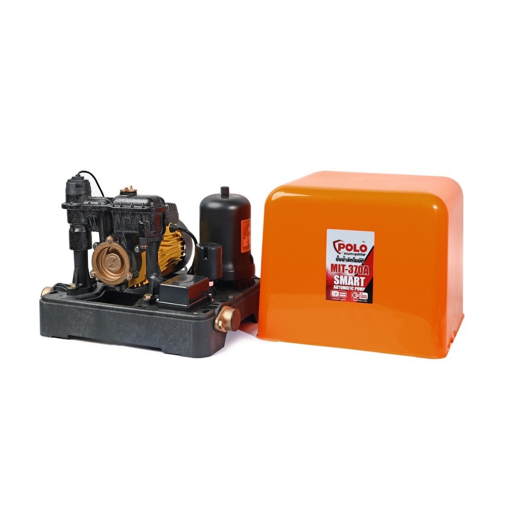 POLO ปั๊มน้ำอัตโนมัติ พร้อมฝาครอบ 370W ขนาดท่อ 1 นิ้ว รุ่น MIT370A