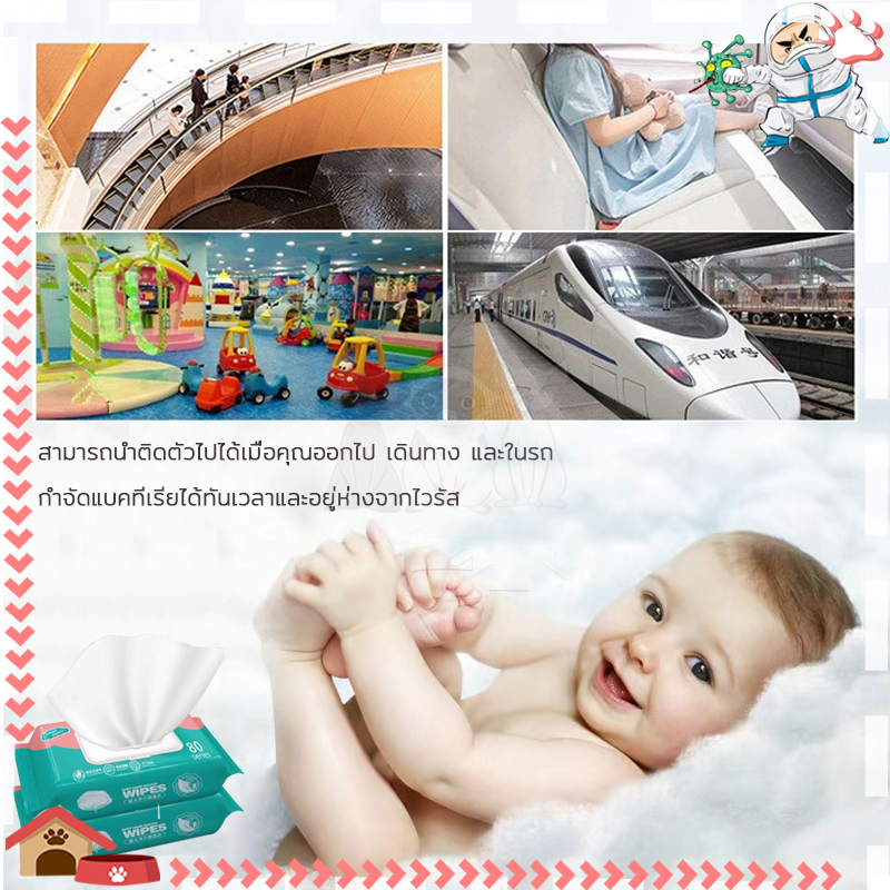 ทิชชู่เปียก 80 แผ่น ผ้านุ่มชุ่มชื่น ปลอดภัยสำหรับเด็ก เช็ดชู่เปียก ผ้านุ่มชุ่มชื่น (12แพ็ค) - รูปที่ 6