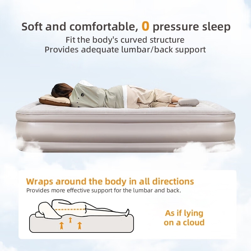 ที่นอนเป่าลมอัตโนมัติ ที่นอนสูบลม เตียงสูบลม ฟูกเป่าลม  แบบหนา 40/25ซม เตียงเป่าลมแบบพับได้สำหรับตั้งแคมป์กลางแจ้ง