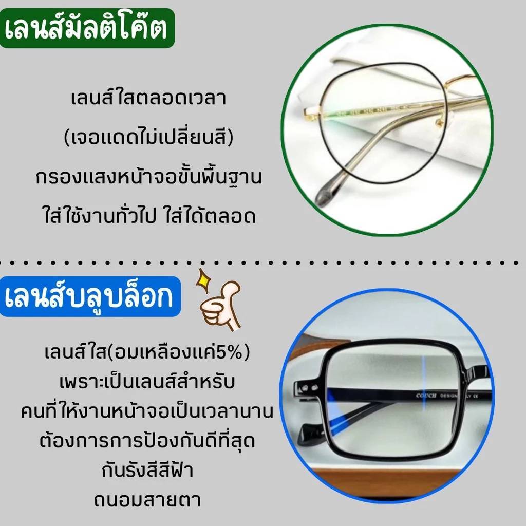กรอบแว่นตาทรงเหลี่ยม วัสดุไทาทาเนียม เลนส์สั่งตัดใหม่ สายตา/กรองแสง (B-8233)
