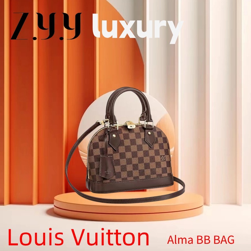 New Hot  ราคาพิเศษ Ready Stock LOUIS VUITTON กระเป๋ารุ่น Alma BB Monogram - กระเป๋าถือ หลุยส์ วิ/M53152/N41221
