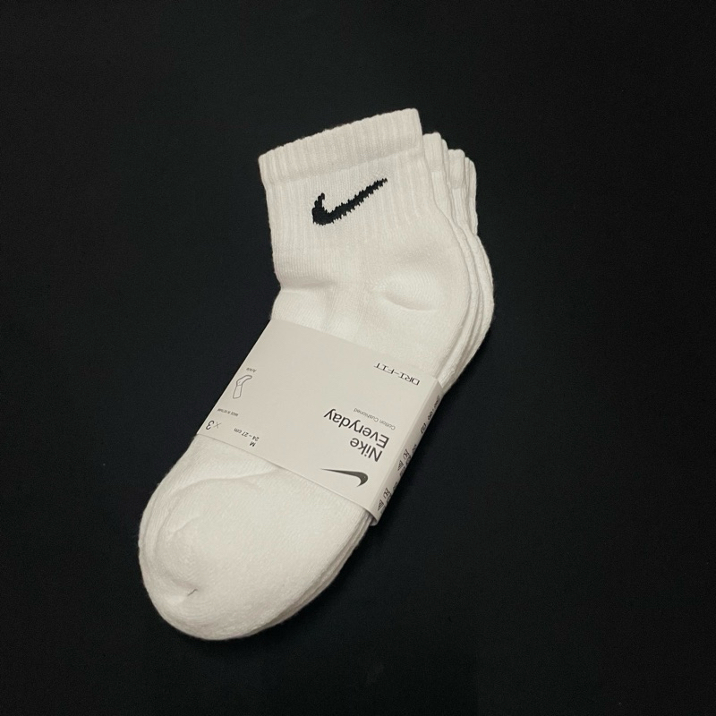 [พร้อมส่ง ของแท้100%] ถุงเท้า Nike Everyday / Performance สีขาว แบบหนา/แบบบาง (ข้อสั้นคลุมข้อเท้า)