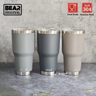 สลักชื่อฟรี!!แก้ว BEAR 30 ออนส์ สี Powder Coat ของเเท้100% เก็บความเย็นได้ยาวนาน ไม่มีไอน้ำ