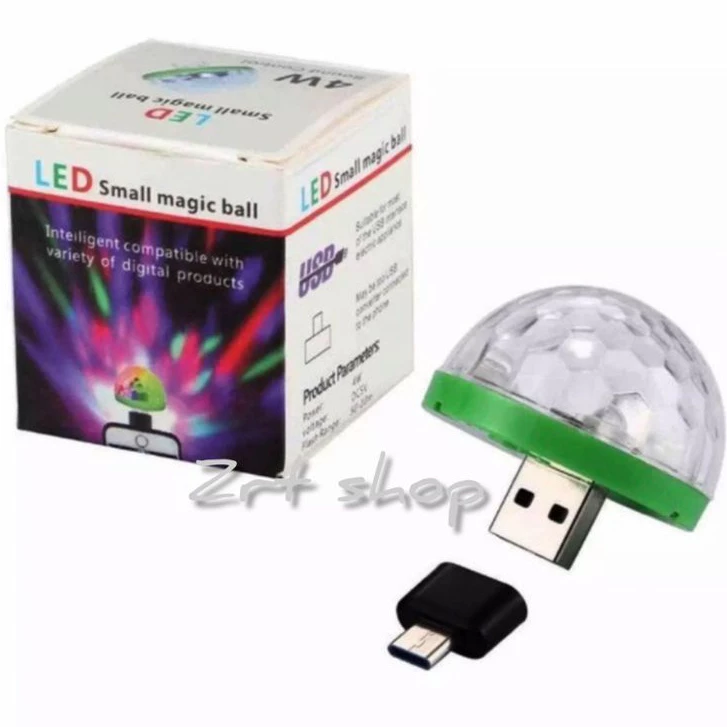 ไฟดิสโก้เทคUSB ควบคุมไฟด้วยเสียง LED Small magic ball 4W