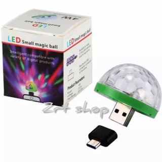 ไฟดิสโก้เทคUSB ควบคุมไฟด้วยเสียง LED Small magic ball 4W