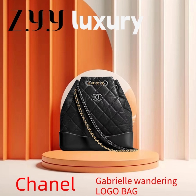 New Hot  ราคาพิเศษ Ready Stock ชาเนล CHANEL/Gabrielle wandering Women's LOGO/Backpack/ของแท้ 100%