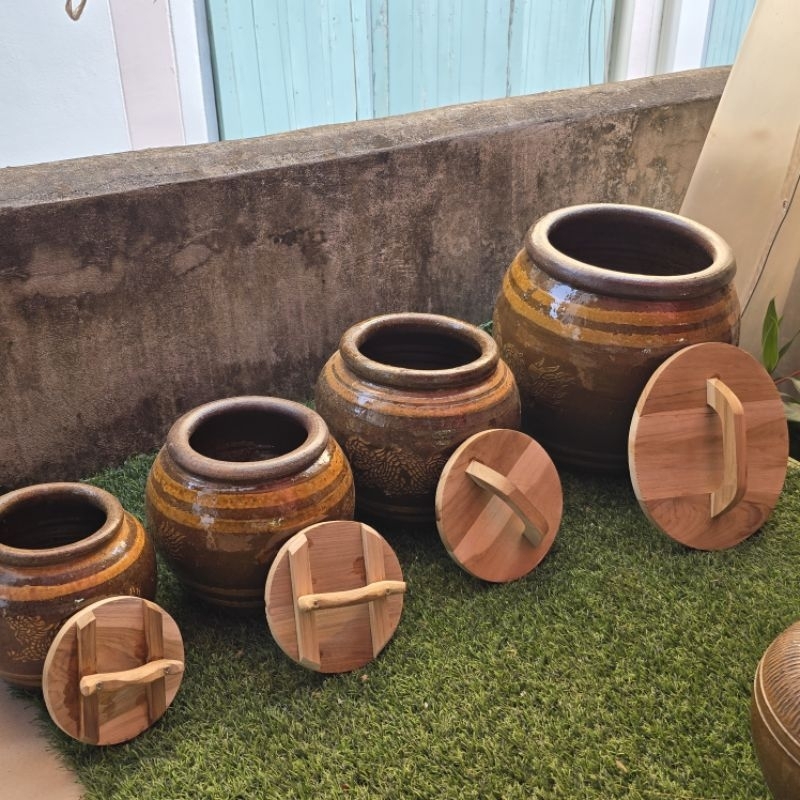 โอ่งมังกร + ฝาปิดของ ขนาด Ss-4.5  S-5 M-6 L-7  นิ้ว - รูปที่ 3