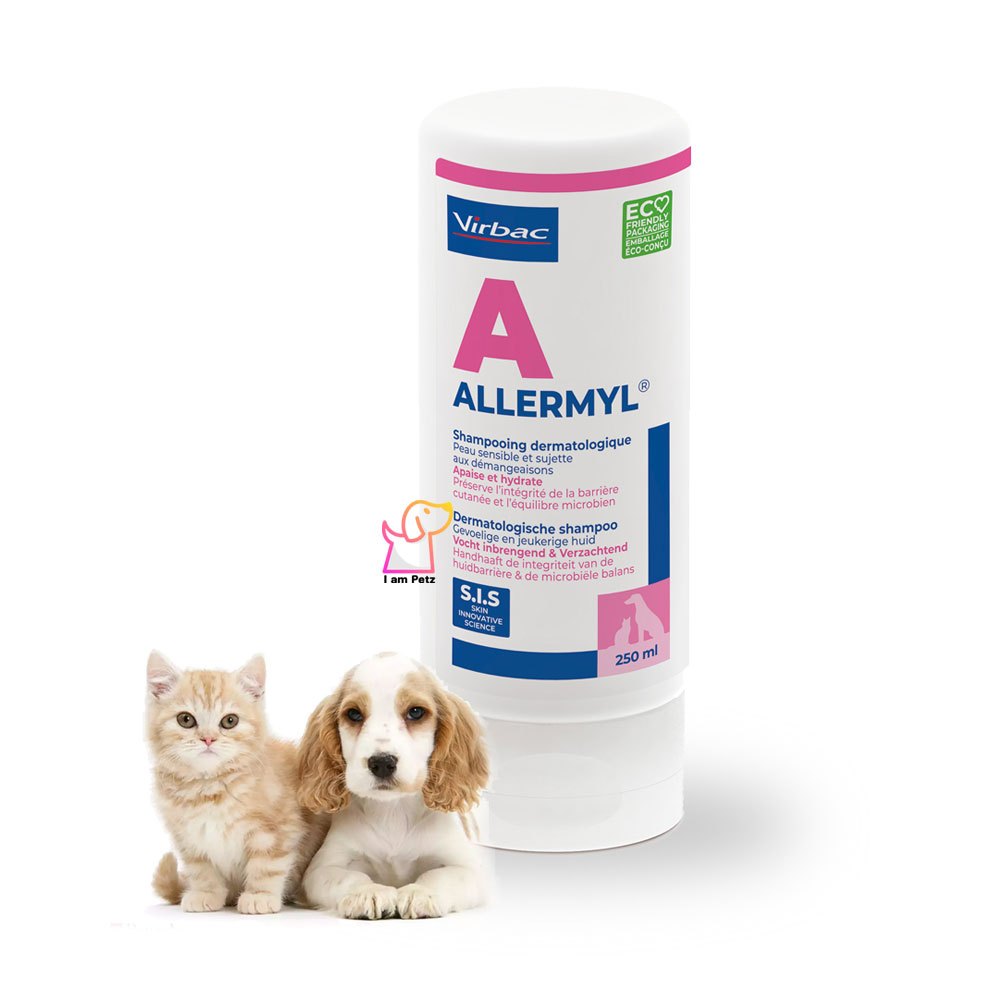 Virbac Allermyl Shampoo [200ml-Exp10/25] แชมพูสูตรผิวหนังแพ้ง่าย แก้คัน บำรุงผิวหนัง สำหรับสุนัขและแมว