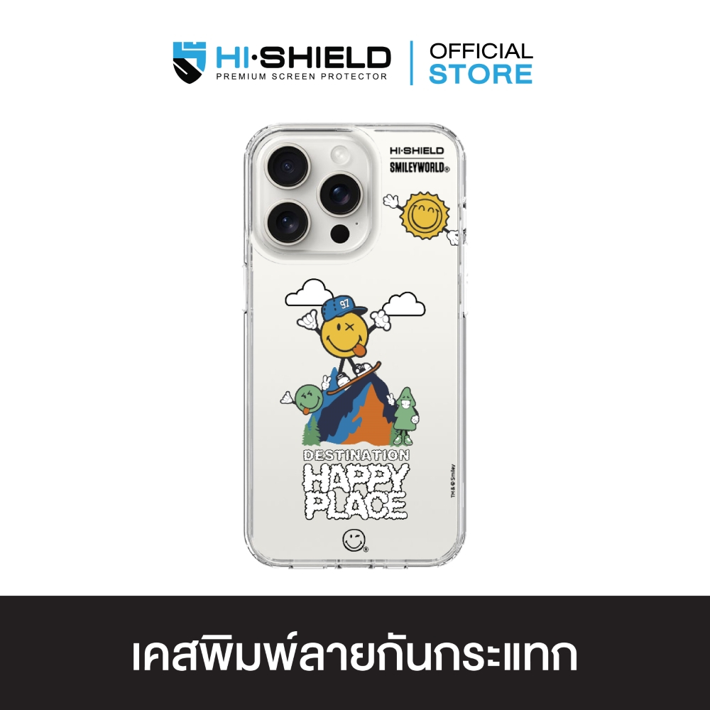 HI-SHIELD เคสใสกันกระแทก iPhone รุ่น Happy Smile4 [เคส iPhone15]